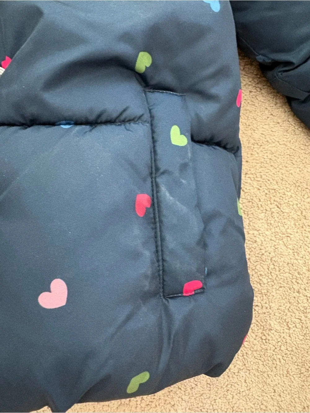 GAP Baby Navy and Cream Sherpa-Lined Jacket